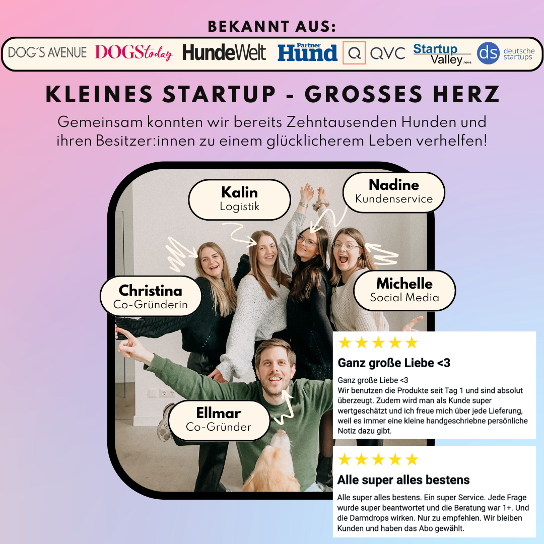 Darmpulver für Hunde mit Prä- & Probiotika, Anis, Kümmel und Flohsamenschalen (200g)