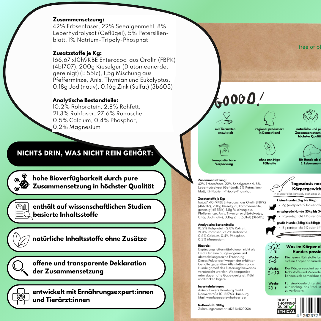 Zahn Frische mit Pfefferminze und Eukalyptus (200g) Zahn Frische mit Pfefferminze und Eukalyptus (200g)