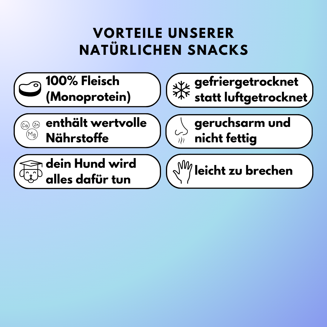 Super Leckerli aus 100% gefriergetrockneter Lammlunge (3er Pack) Super Leckerli aus 100% gefriergetrockneter Lammlunge (3er Pack)