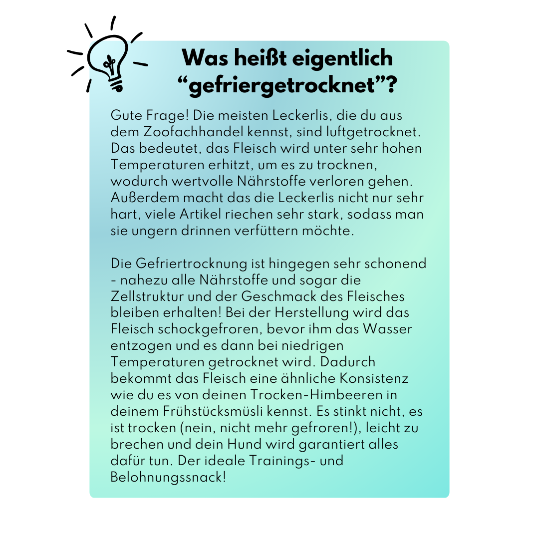 Super Leckerli aus 100% gefriergetrocknetem Muskelfleisch vom Pferd (3er Pack) Super Leckerli aus 100% gefriergetrocknetem Muskelfleisch vom Pferd (3er Pack)