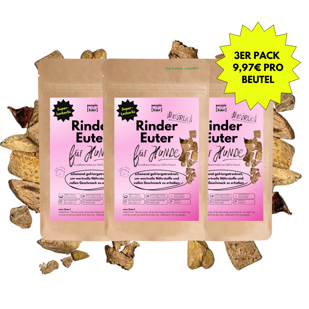 Super Leckerli aus 100% gefriergetrocknetem Rindereuter (3er Pack) Super Leckerli aus 100% gefriergetrocknetem Rindereuter (3er Pack)