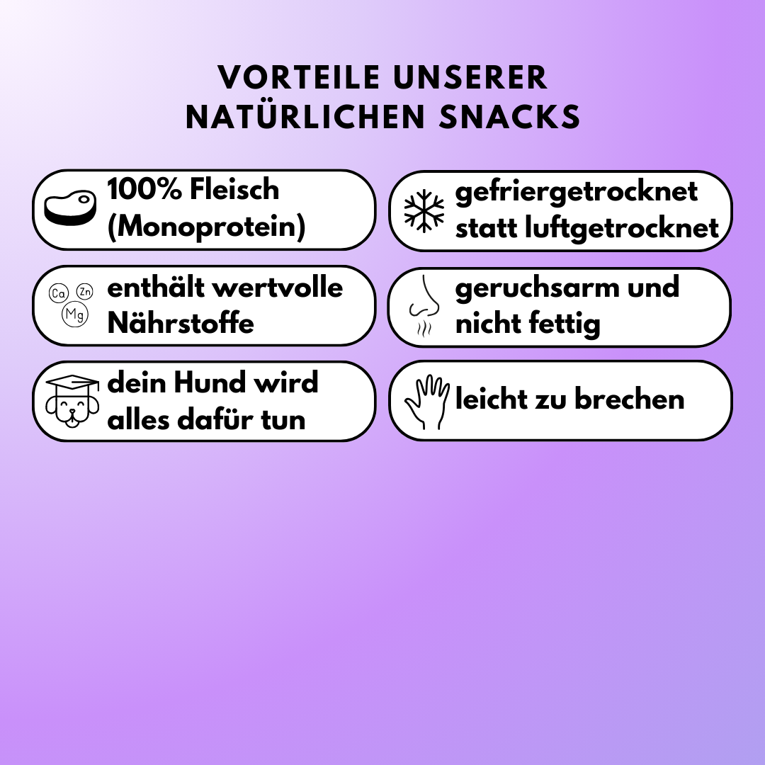 Super Leckerli aus 100% gefriergetrockneten Hühnerherzen (3er Pack)