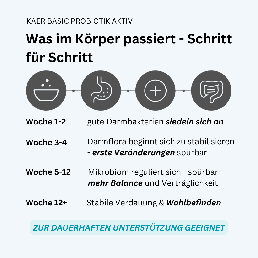 kaer basic Probiotik Aktiv – Natürliches Pulver zum Aufbau der Darmflora. Ideal nach Antibiotika, bei Blähungen oder Kotfressen
