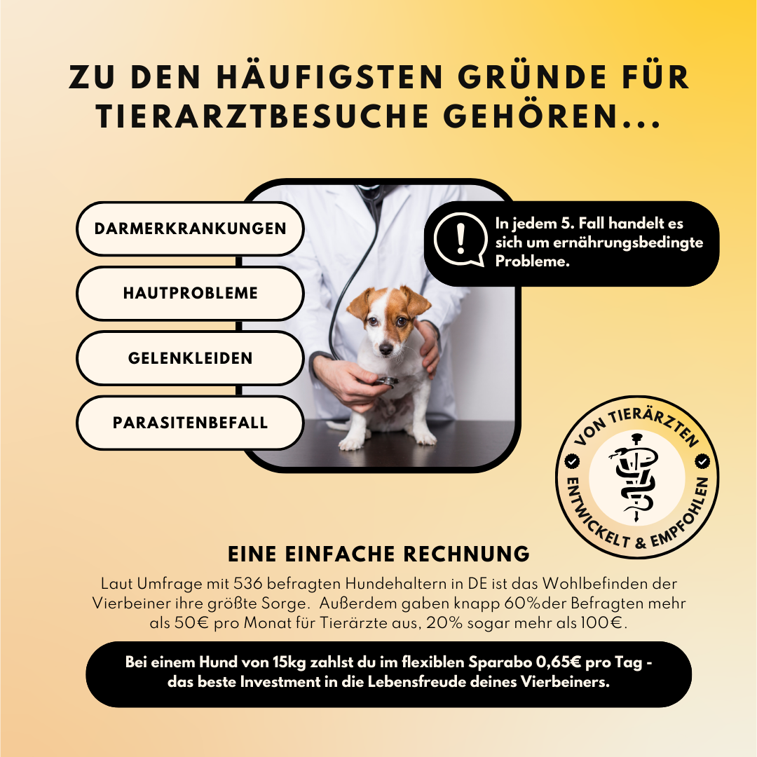 Immunpulver für Hunde mit Gerstengras, Hagebutte, Spirulina & Inulin (200g)