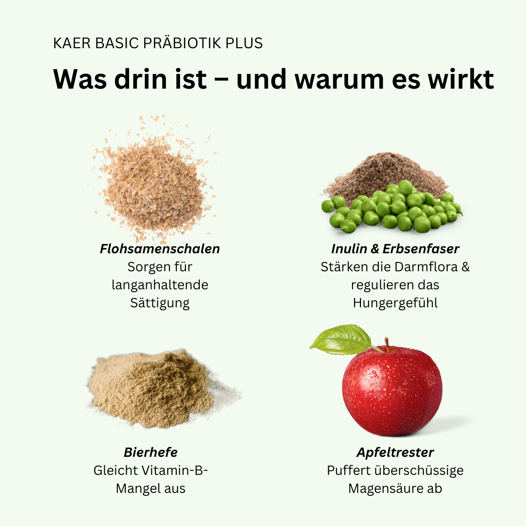 kaer basic Präbiotik Plus Pulver für Hunde - Kotfressen & Gras-Stopp Pulver