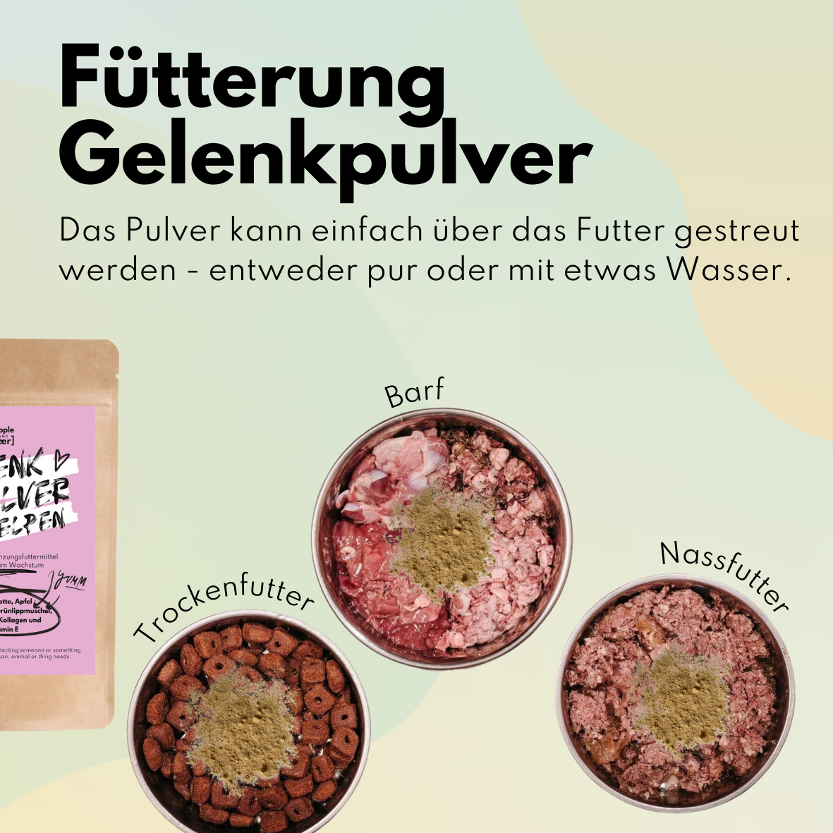 Sparset - "Welpenstarter" (Gelenkpulver Welpe + Karottensuppe + Super Leckerlis)