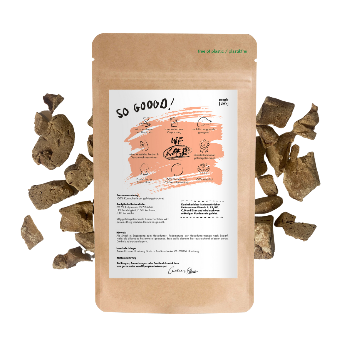 Super Leckerli aus 100% gefriergetrockneter Kaninchenleber (90g)